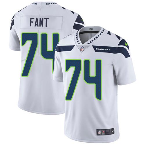 Nike Seahawks #74 George Fant White Men's Stitched NFL Vapor Untouchable Limited Jersey